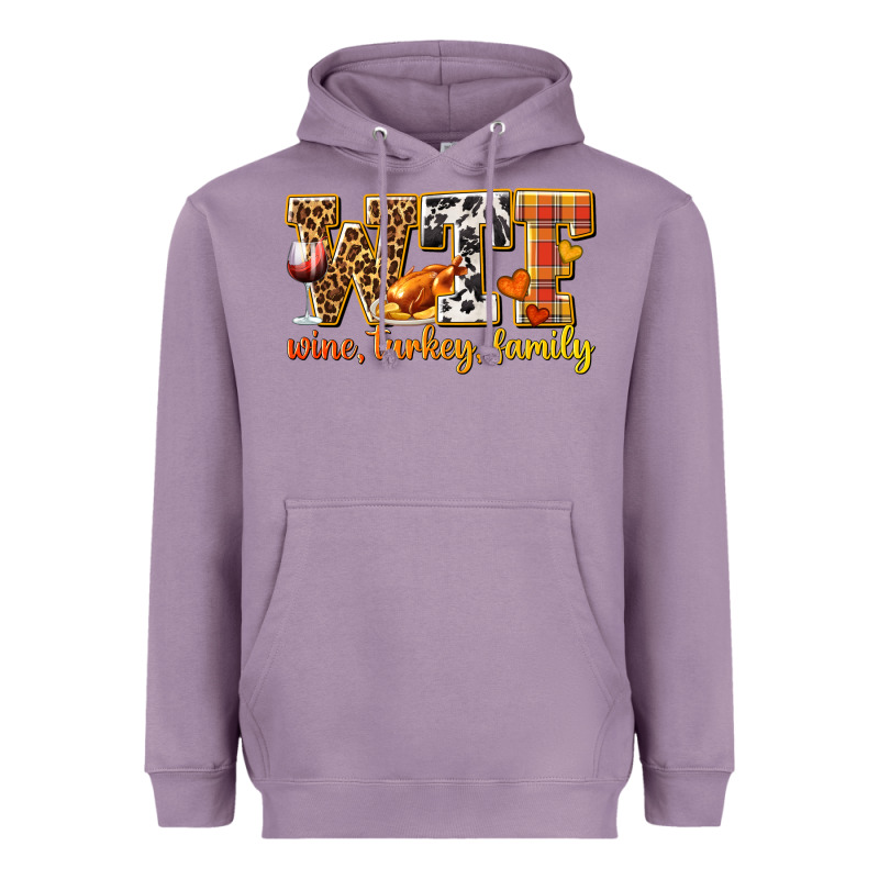 Wtf Wine Turkey Family Heavyweight Hoodie by texasbilliewilder | Teevron