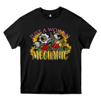 Black just a woman who loves her mechanic Heavy Core Tee - SublimationCraftShop