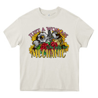 Cream just a woman who loves her mechanic Heavy Core Tee - SublimationCraftShop