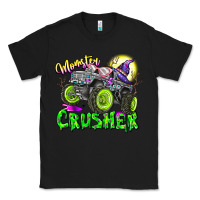 Black Monster Crusher Classic Tee - CowhideDigitalArt