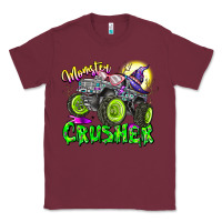 Burgundy Monster Crusher Classic Tee - CowhideDigitalArt