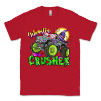Red Monster Crusher Classic Tee - CowhideDigitalArt