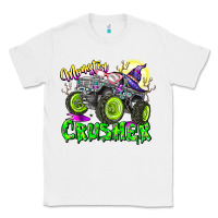 White Monster Crusher Classic Tee - CowhideDigitalArt