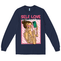 Navy self love is the best love Long Sleeve Tee - MaliasSmallBusiness