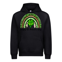 Black Happy St. Patrick's Day rainbow Urban Hoodie - OliviaCreatesArt