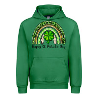 Emerald Happy St. Patrick's Day rainbow Urban Hoodie - OliviaCreatesArt