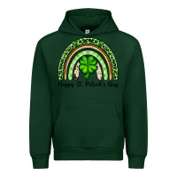 Forest Green Happy St. Patrick's Day rainbow Urban Hoodie - OliviaCreatesArt