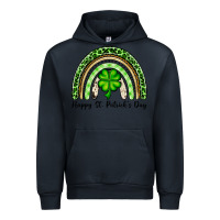 Navy Happy St. Patrick's Day rainbow Urban Hoodie - OliviaCreatesArt