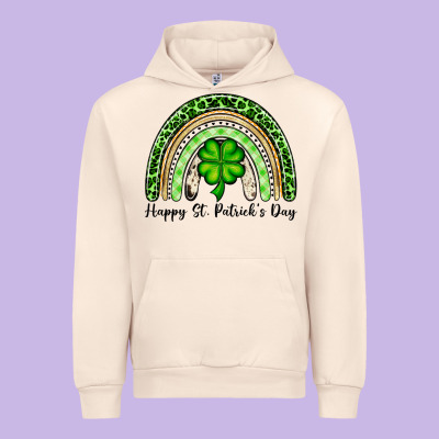 Happy St. Patrick's Day Rainbow Urban Hoodie Designed By Oliviacreatesart