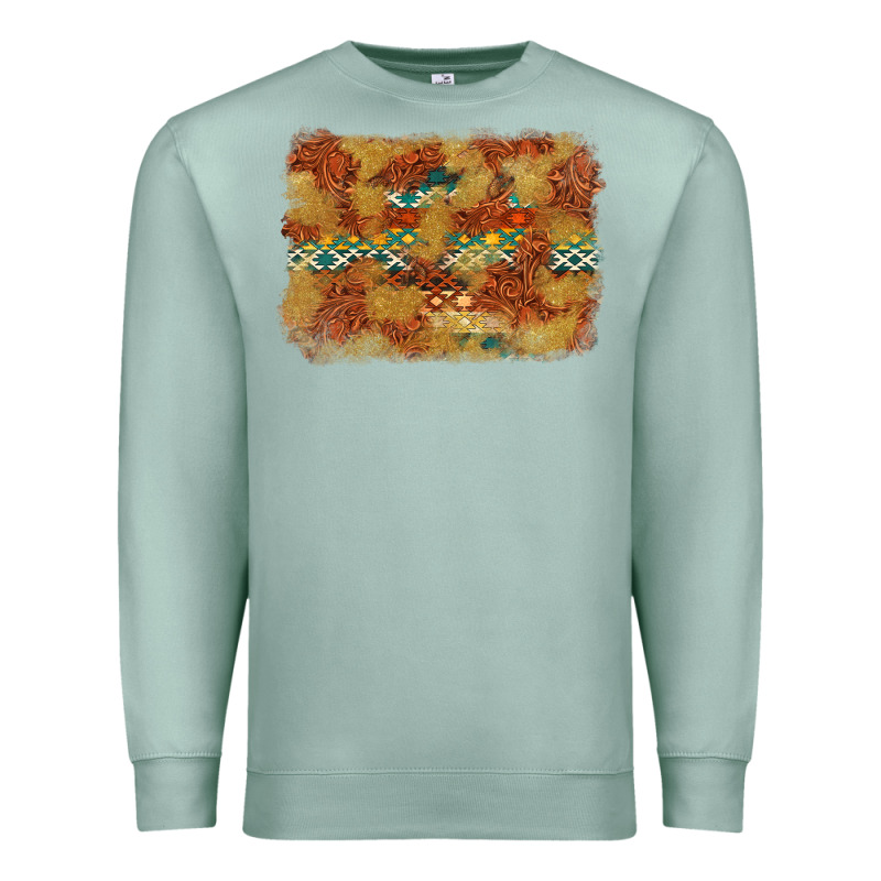 Aztec Background Pattern Western Premium Sweatshirt by texasbilliewilder | Teevron