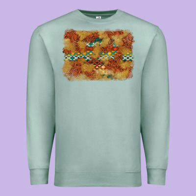 Aztec Background Pattern Western Premium Sweatshirt Designed By Texasbilliewilder