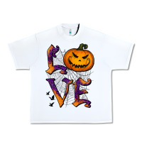 White Love Halloween Urban Heavy Tee - Jasminsmagicworld