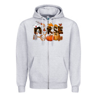 Heather Grey Fall Nurse Zipper Hoodie - LillyAllenDesigns