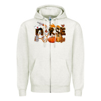 Oatmeal Heather Fall Nurse Zipper Hoodie - LillyAllenDesigns
