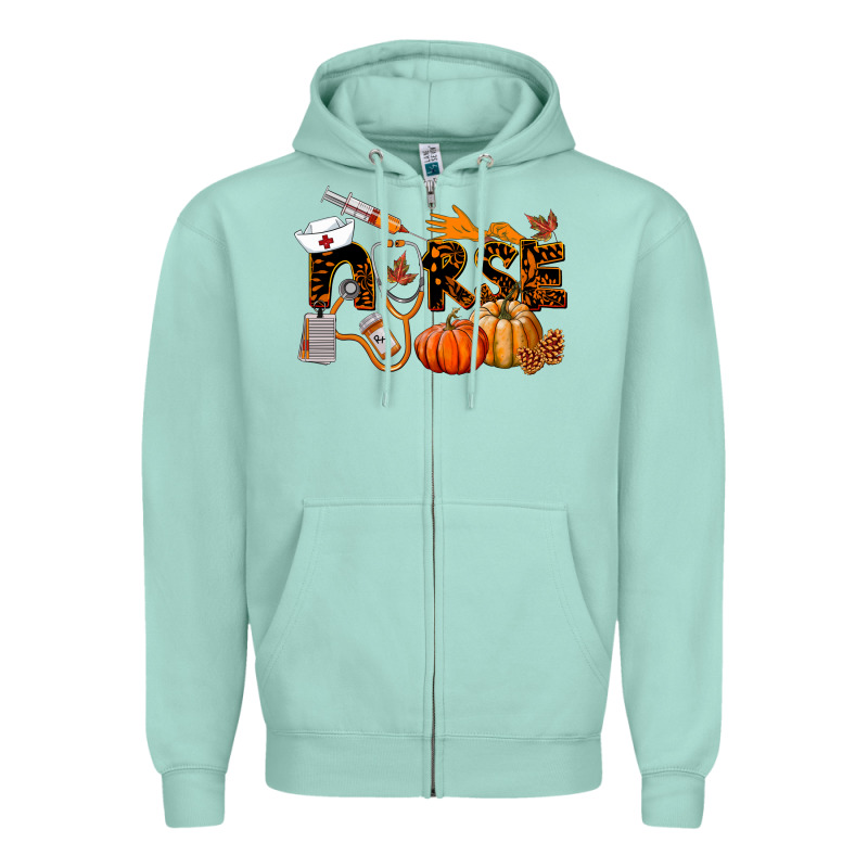 Fall Nurse Zipper Hoodie by LillyAllenDesigns | Teevron