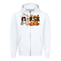White Fall Nurse Zipper Hoodie - LillyAllenDesigns