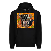 Black crow and deer hunting fall camouflage Premium Hoodie - TumblerDesignByShophia