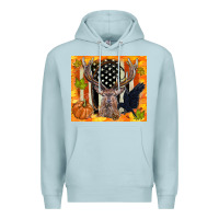 Blue Mist crow and deer hunting fall camouflage Premium Hoodie - TumblerDesignByShophia