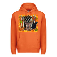 Carrot crow and deer hunting fall camouflage Premium Hoodie - TumblerDesignByShophia
