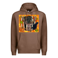Chestnut crow and deer hunting fall camouflage Premium Hoodie - TumblerDesignByShophia