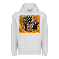 Dove Grey crow and deer hunting fall camouflage Premium Hoodie - TumblerDesignByShophia