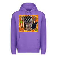 Purple crow and deer hunting fall camouflage Premium Hoodie - TumblerDesignByShophia