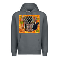 Rock crow and deer hunting fall camouflage Premium Hoodie - TumblerDesignByShophia