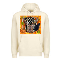 Crow And Deer Hunting Fall Camouflage Premium Hoodie | Teevron