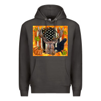 Smoke crow and deer hunting fall camouflage Premium Hoodie - TumblerDesignByShophia