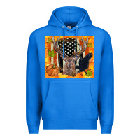 True Royal crow and deer hunting fall camouflage Premium Hoodie - TumblerDesignByShophia