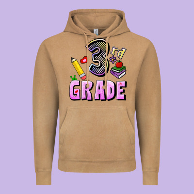 Third Grade Vintage Hoodie Designed By Ranaportraitstore
