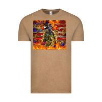 Vintage Coffee Western Firefighter With American Vintage Tee - LillyAllenDesigns