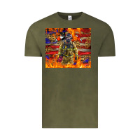 Vintage Olive Western Firefighter With American Vintage Tee - LillyAllenDesigns