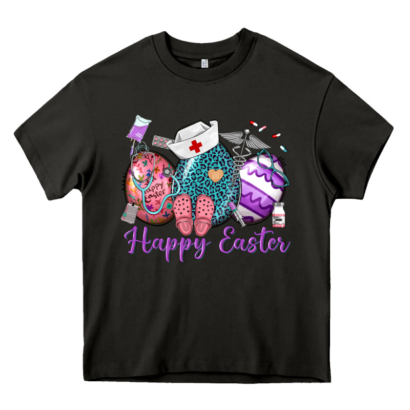 Happy Easter Eggs Nurse N Heavy Core Tee by Neo Western | Teevron