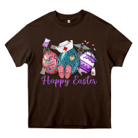 Chocolate Brown happy easter eggs nurse n Heavy Core Tee - Neo Western