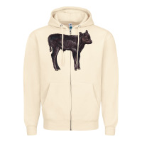 Sandshell Black Angus Calf Illustrations Zipper Hoodie - LillyAllenDesigns