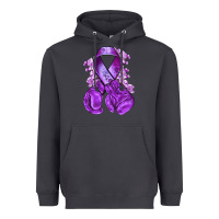 Smoke purple ribbon with boxing gloves Heavyweight Hoodie - NancyCooperArtShop
