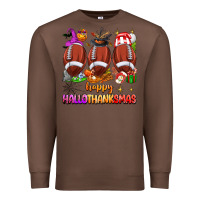 Chestnut happy hallothanksmas football Premium Sweatshirt - texasbilliewilder