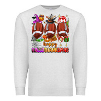 Oatmeal Heather happy hallothanksmas football Premium Sweatshirt - texasbilliewilder