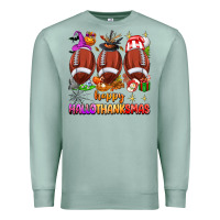 Seafoam happy hallothanksmas football Premium Sweatshirt - texasbilliewilder