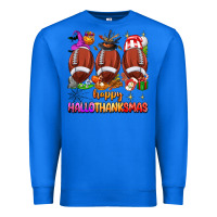 True Royal happy hallothanksmas football Premium Sweatshirt - texasbilliewilder