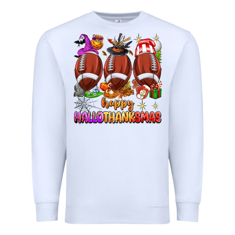 Happy Hallothanksmas Football Premium Sweatshirt by texasbilliewilder | Teevron