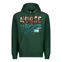 Sports Green nurse in progress Premium Hoodie - JahusDesignShop