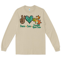 Mushroom Peace love pumpkin spice latte Long Sleeve Tee - NancyCooperArtShop