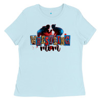 Baby Blue wrestling mom Ladies Tee - Zillion Design Studio