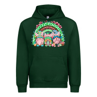 Forest Green Easter gnomes rainbow Urban Hoodie - OliviaCreatesArt
