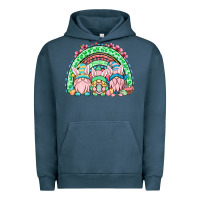 Pigment Midnight Navy Easter gnomes rainbow Urban Hoodie - OliviaCreatesArt
