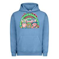 Pigment Pebble Blue Easter gnomes rainbow Urban Hoodie - OliviaCreatesArt