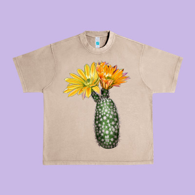Texas Rainbow Cactus Urban Heavy Tee Designed By Lillyallendesigns