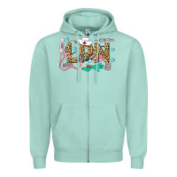 Seafoam LPN Certified Nursing Assistant Zipper Hoodie - LillyAllenDesigns